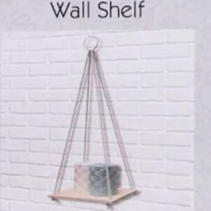 NWT 2 Wood Decorative Hanging Wall Shelves with Rope